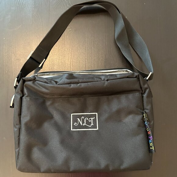 Insulated Lunch Cooler Bag – Black Shoulder Style with Monogram - Picture 1 of 3